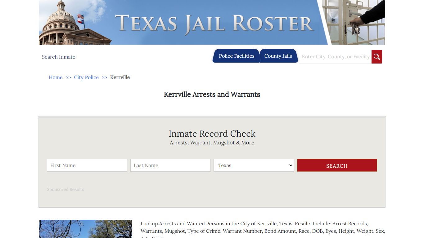 Kerrville Arrests and Warrants | Jail Roster Search